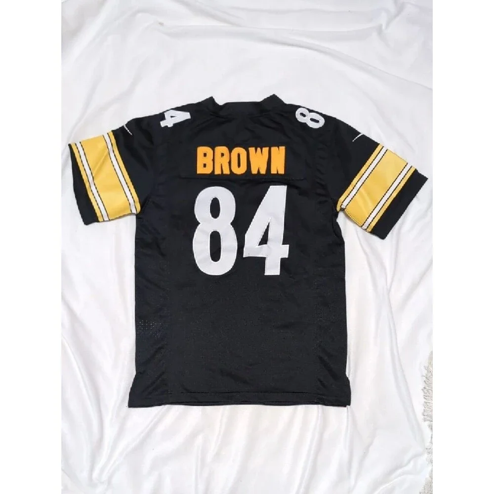 Pittsburgh Steelers NFL Nike On Field Black Football Jersey M 84 Antonio Brown - Picture 1 of 11